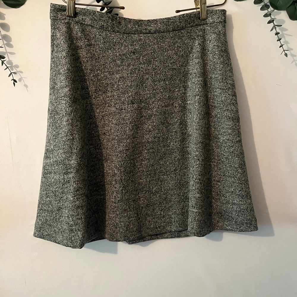 Banana Republic Factory Heathered Gray Skater Skirt